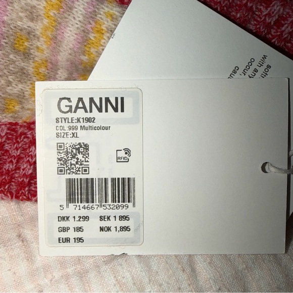 Ganni V-Neck Sweater Vest NWT - Picture 5 of 7
